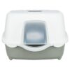 Trixie Kattenbak Davio Top Outdoor Met Kap Grijs / Wit